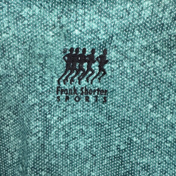 Vtg Frank Shorter Sports Jacket Men M Green Full-Zip High Collar Elastic Hem - Picture 4 of 10